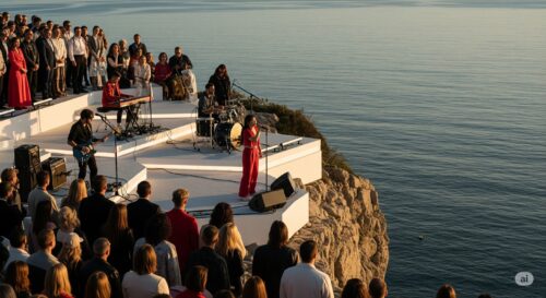 Music show at the cliff on your Labuan Bajo Trip